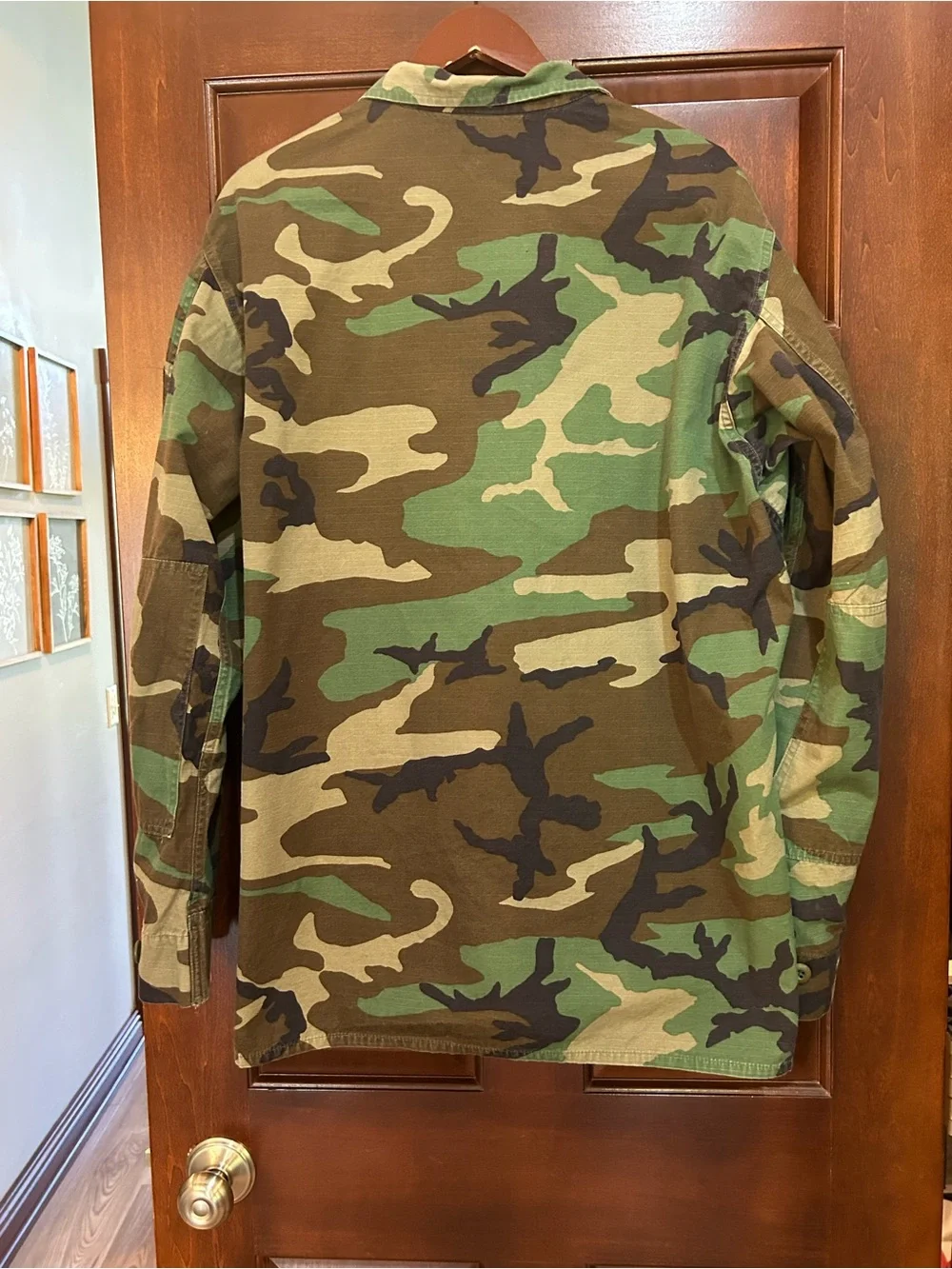 Vintage U.S. Air Force Woodland Camo BDU Jacket Fire Protection Military Shirt